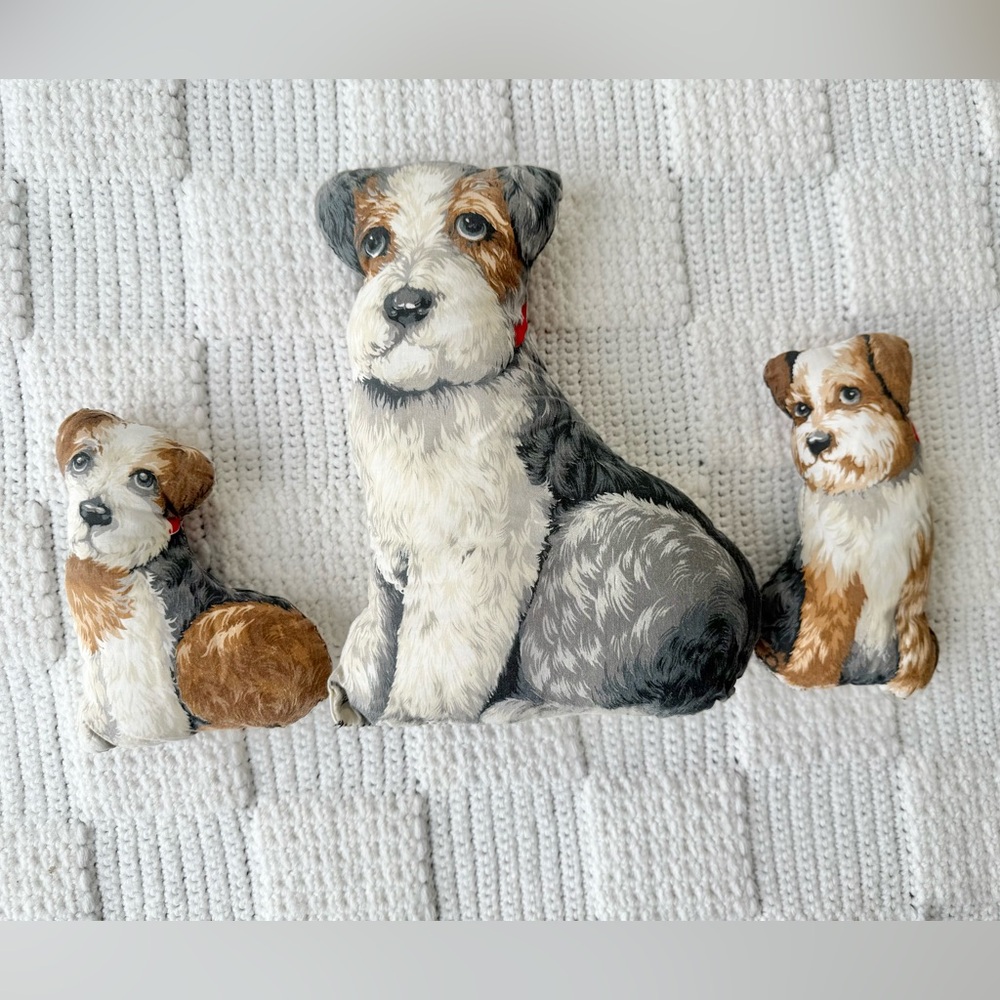 Vintage Terrier Dogs Cloth Pillows